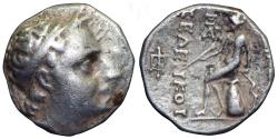 Ancient Coins - SELEUKID KINGS of SYRIA, Seleukos IV Philopator. 187-175 BC. AR Drachm. Ekbatana mint, VF & RR