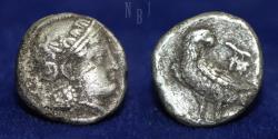 Ancient Coins - BACTRIA: Eagle Series (Sophytes) AR Hemidrachm, Date: c. 3rd century BCE, 1.55gm