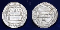 World Coins - Abbasid: al-Ma'mun 'Abd Allah, AR Dirham, Madinat al-Salam Minted, 203AH Dated, 3gm