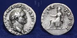 Ancient Coins - Roman Empire: Vespasian (AD 69-79). AR Denarius. Rome, 3.24gm.