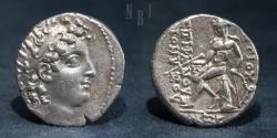 Ancient Coins - SELEUKID EMPIRE: Antiochos VI Dionysos. 144-142 BC. AR Drachm. Dated SE 168, 4.11gm.
