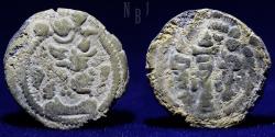 Ancient Coins - SASANIAN KINGDOM: Peroz, 457-484, lead,  BBA (the Court mint), 1.68gm, 15mm, VF & RRR