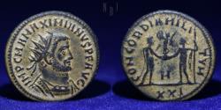 Ancient Coins - Maximianus Herculius AE Antoninianus, Antioch. AD 286-305, 3.20gm, 21mm, ABOUT EF