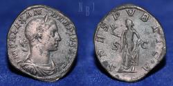 Ancient Coins - Roman Empire: SEVERUS ALEXANDER, AD 222-235. AE Sestertius. Mint Rome, 17.25gm.