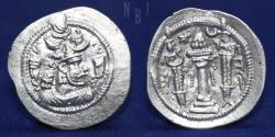 Ancient Coins - Sassanian Empire: AR Drachm, Piruz I (459-484 AD), Mint Aspanor (AS), 4.12gm.