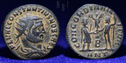Ancient Coins - ROMAN: Constantius I Chlorus, AE Radiate. 295-296 AD, 3.38gm, VF