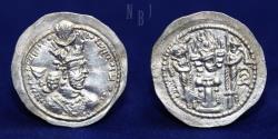 Ancient Coins - Sassanian Empire: Bahram V (420-438 AD), AR Drachm, Istakher mint, 4.24gm, 29mm, EF