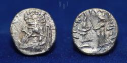 Ancient Coins - Persis AR Drachm, Darev (Darios) II. 1st century BC, AR Obol, 0.60gm, EF & RR