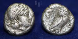 Ancient Coins - BACTRIA: Sophytes AR Drachm: Athenian owl type. c. 325-300 BCE, 3.67gm.