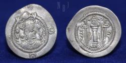 Ancient Coins - Sassanian Empire: Kavadh I (499-531 AD), AR Drachm, Mint Mishan (MI), Date 30, 3.51gm.