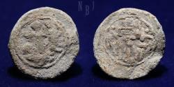 Ancient Coins - SASANIAN KINGS: Vahrām (Bahram) IV. AD 388-399. Lead pashiz, 2.68gm