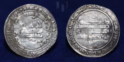 World Coins - Abbasid: al-Mu’tadid (279-289 AH), AR Dirham, nasibyn 280h, 3.15gm, RR