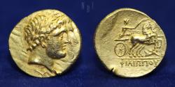 Ancient Coins - Greek: In the name and types of Philip II; AV, 8.34gm, Double struck, VF