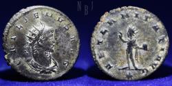 Ancient Coins - ROMAN: Gallienus Billon Antoninianus "AEQVIT AVG Aequitas. 264-267 AD, 2.73gm, VF