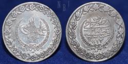 World Coins - Ottoman: Turkey. Ruler Mahmud II. AR 5 Kurush. Mint Constantinople. Date AH 1223 Year 25, 14.99gm.