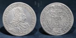 World Coins - Austria: Karl (Charles) VI, AR Thaler, Hall mint, 13.89gm.