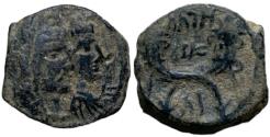 Ancient Coins - Aretas IV with shaqilat .9 BCE-40 CE.
