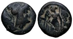 Ancient Coins - Aretas II . 110 BC. Double struck