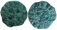 World Coins - Crusaders , Baldwin III (1143-1163). BI Denier R/ Tower of David
