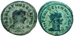 Ancient Coins - Aurelian, with Vabalathus. AD 270-275.