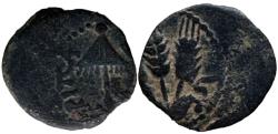 Ancient Coins - JUDAEA, Herodians. Agrippa I. 37-43 CE. AE Prutah .Jerusalem mint.