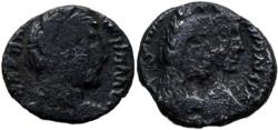 Ancient Coins - Aretas IV with shaqilat .9 BCE-40 CE. Year 34