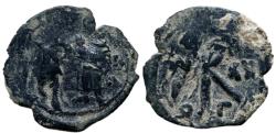 Ancient Coins - ARAB-BYZANTINE AE FALS.  Double struck