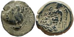 Ancient Coins - Aretas II . 110 BC. Double struck