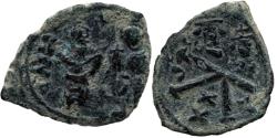 Ancient Coins - ARAB-BYZANTINE AE FALS. Double struck