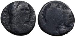 Ancient Coins - Aretas IV with shaqilat .9 BCE-40 CE.