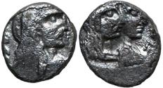 Ancient Coins - Aretas IV with shaqilat .9 BCE-40 CE.
