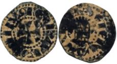 World Coins - Crusaders , Baldwin III (1143-1163). BI Denier R/ Tower of David