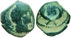 Ancient Coins - Aretas IV with his daughter Phasaelis, 9 BC -40 AD.