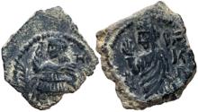 Ancient Coins - Aretas IV with shaqilat .9 BCE-40 CE.