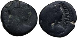 Ancient Coins - Aretas IV with shaqilat .9 BCE-40 CE.