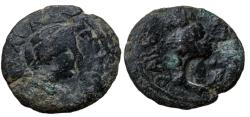 Ancient Coins - Julia Domna, Arabia. Rabbitmoba (AD 193-217). With countermarj