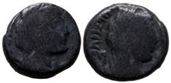 Ancient Coins - Aretas IV with shaqilat .9 BCE-40 CE. Year 30 ??