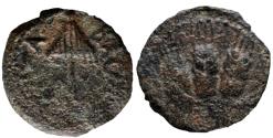 Ancient Coins - JUDAEA, Herodians. Agrippa I. 37-43 CE. AE Prutah .Jerusalem mint.