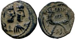 Ancient Coins - Aretas IV with shaqilat .9 BCE-40 CE.