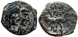 Ancient Coins - Aretas IV with shaqilat .9 BCE-40 CE.
