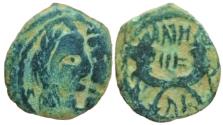Ancient Coins - Aretas IV with shaqilat .9 BCE-40 CE.