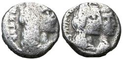 Ancient Coins - Aretas IV with shaqilat .9 BCE-40 CE.