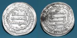 Ancient Coins - 'Abbasid Caliphate. Al-Muktafi. AH 289-295 / AD 902-908. AR Dirham . Al-Qasr al-Fakhir mint. Dated AH 295