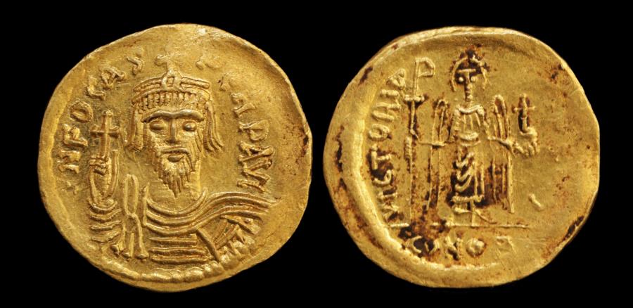 BYZANTINE EMPIRE: Phocas, 602-610, AV solidus | Byzantine Coins