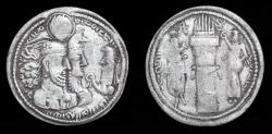 Ancient Coins - SASANIAN KINGS. Vahrām (Bahram) II, with Queen and Prince 4. AD 276-293. AR Drachm  Style A. 'Ctesiphon' mint.