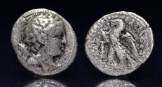 Ancient Coins - Ptolemaic Kingdom. Ptolemy IV Philopator or Ptolemy V Epiphanes. Silver Didrachm, 222-205/4 BC or 204-180 BC.