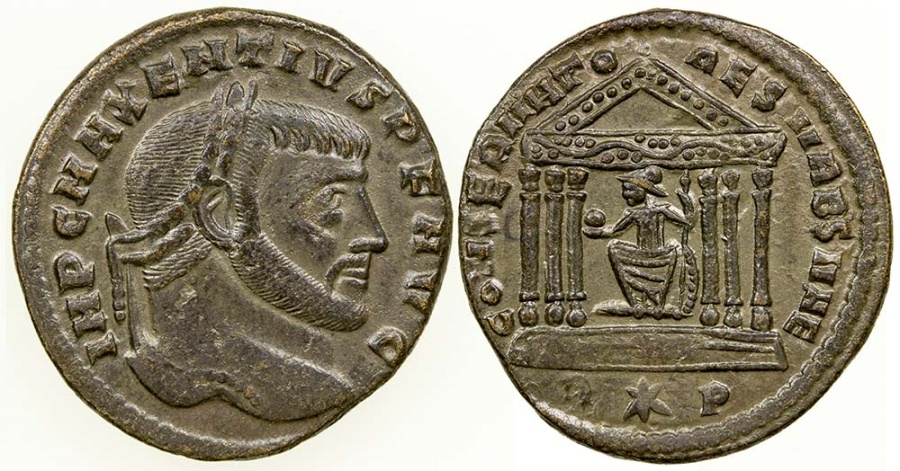 Maxentius, AD 306-312. Bronze follis. | Roman Imperial Coins
