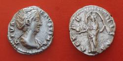 Ancient Coins - DIVA FAUSTINA  AR DENARIUS ROME