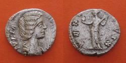 Ancient Coins - Julia Domna, wife of Septimius Severus. Rome. Denarius AR
