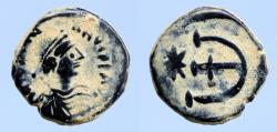 Ancient Coins - JUSTINIAN I. 527-565 AD. Æ Pentanummium (2.28 gm; 14mm). Constantinople mint. Struck 538-542 AD.